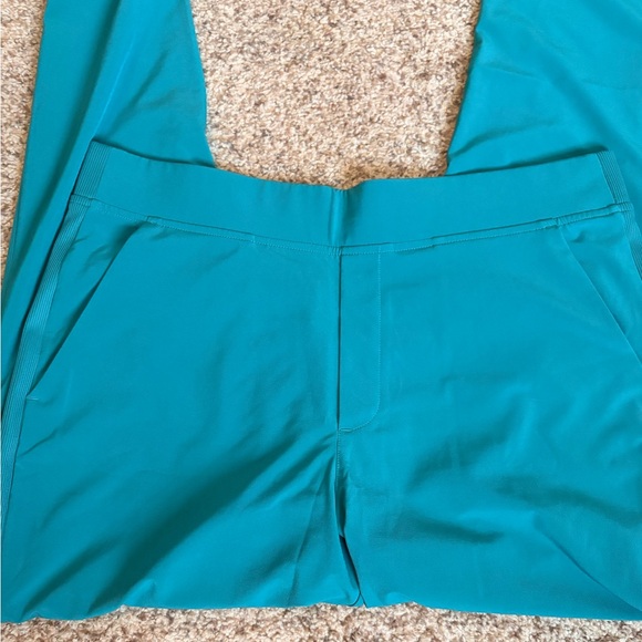 NWOT! Athleta Teal Brooklyn Ankle Pants - Picture 2 of 7